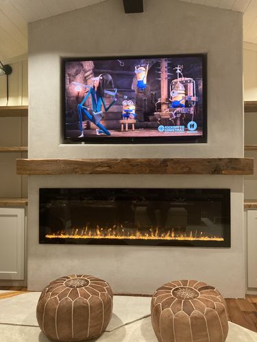 Customer photo review of Napoleon PurView 72'' Wall Mount / Recessed Electric Fireplace