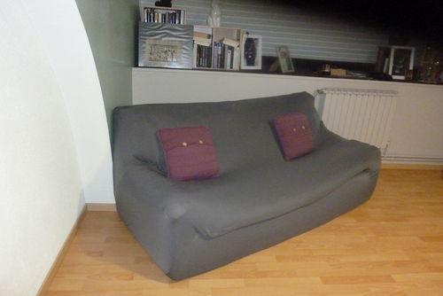 Customer photo review of Gris anthracite - Housses Extensibles de Fauteuil et Canapé - La Maison des Housses