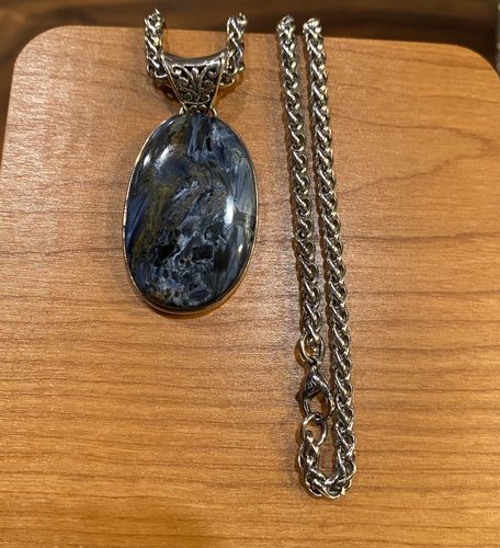 Customer photo review of 4mm Stainless Steel Round Franco Wheat Chain Necklace