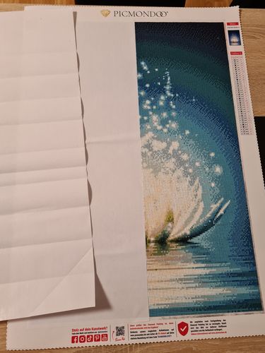 Customer photo review of Diamond Painting Leuchtbild Special - Verzauberte Seerose