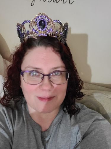 Customer photo review of Amethyst Protector Tiara