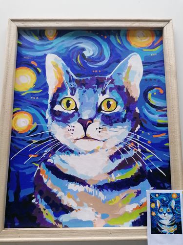 Customer photo review of Gato en azul