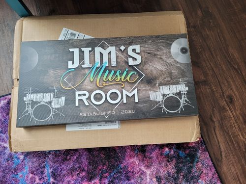 Customer photo review of Music Room - Personalized Huge Canvas
