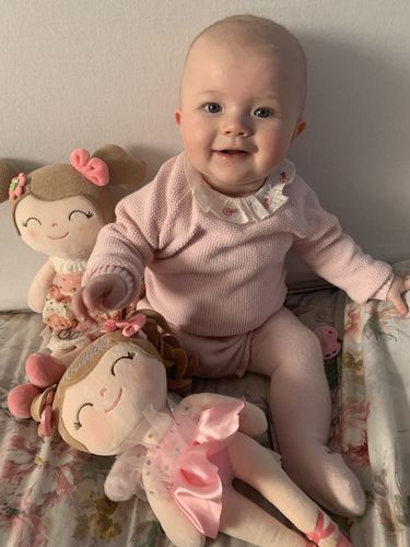 Customer photo review of NEW - Personalized Ballerina Leyadoll with Gift Bag - 2 Skin Tones Curly Hair Ballet Girl