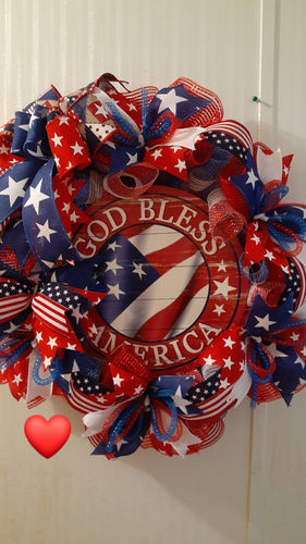 Customer photo review of 10.25"X10Yd Red White Blue Mesh Red/White/Blue W/Foil RE1332H3