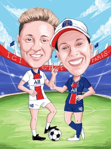 Customer photo review of Caricature dessinée à la main