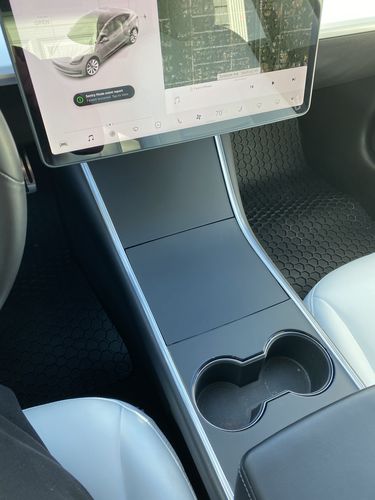 Customer photo review of Center Console Wrap (Matte Black) for Tesla Model 3 & Y