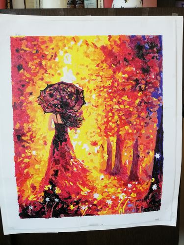 Customer photo review of Malen nach Zahlen - Herbstfrau
