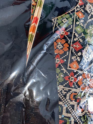 Customer photo review of Black And Gold Full Embroidered Thobe