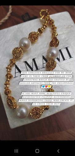 Customer photo review of Pearl Tambourine Bracelet
