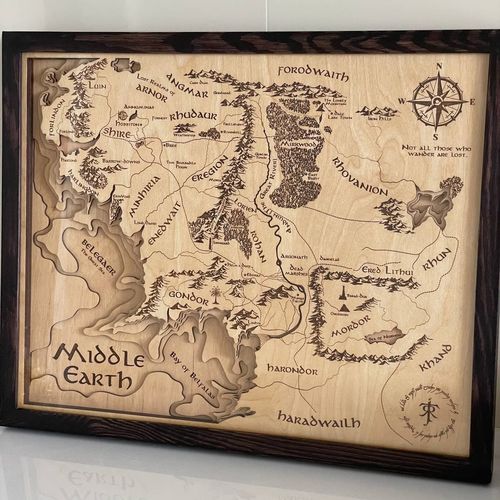 Customer photo review of 3D EARTH WOOD MAP