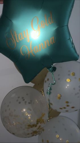 Customer photo review of 18inch Jade Balloon Bouquet