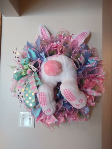 Customer photo review of 3 Piece 25"H X 12"L Bunny Decor Kit White/Light Pink HE718515