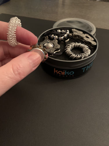 Customer photo review of "The Works" Fidget Kit - try ALL seven best sellers in one tin! Save $14.70