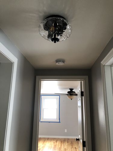 Customer photo review of Farmhouse Glass Flush Mount Ceiling Light