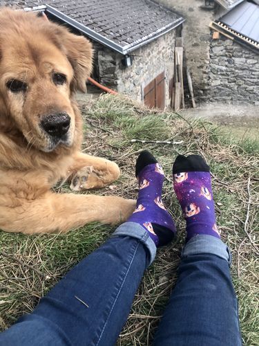 Customer photo review of Chaussettes Personnalisées Galaxie