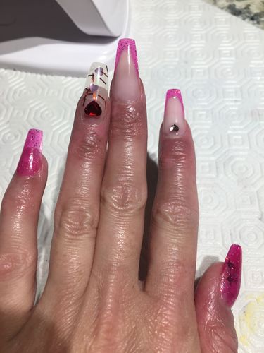 Customer photo review of Hooked On Love 4 Color Valentine's Day Limited Edition Poly Gel Kit