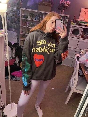 Customer photo review of "Lucky Me I See Ghosts" Hoodie