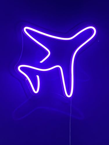 Customer photo review of 'Minimal Plane' Neon Sign