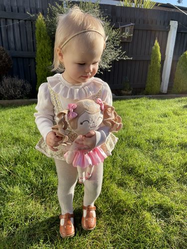 Customer photo review of NEW - Personalized Ballerina Leyadoll with Gift Bag - 2 Skin Tones Curly Hair Ballet Girl