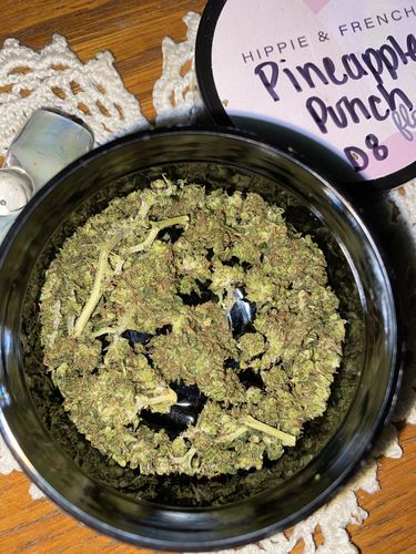 Customer photo review of PINEAPPLE PUNCH Delta 8 THC Flower - INTOXICATING!