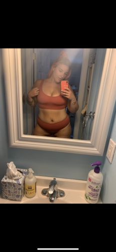 Customer photo review of 'Empower' Mid Rise Cheeky Bikini Bottom