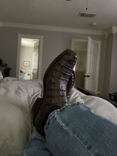 Customer photo review of Men's Walter Crocodile Western Boots
