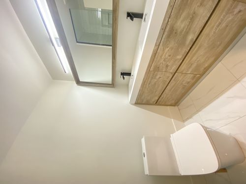 Customer photo review of BLISS- 60" Nature Wood, Double Sink, Floor Standing Modern Bathroom Vanity