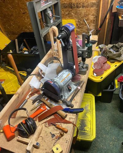 Customer photo review of 2 x 42 Inch EdgeCore Premium Ceramic Grinding Belts, 6 Pack