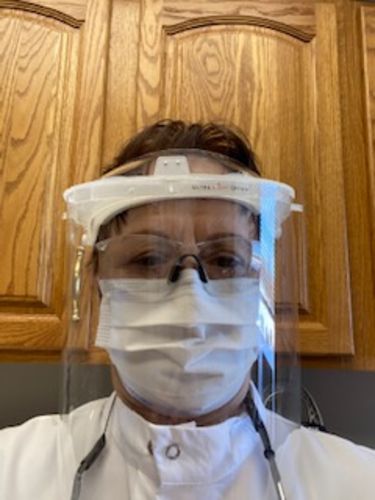 Customer photo review of Face Shield Pack (50 Shields + 2 Visors)