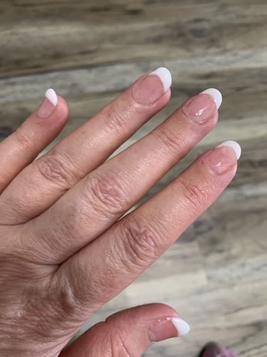 Customer photo review of GHDip Dip Powder Nail Kit G641 (Pink&White French Nail Colors)