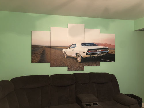 Customer photo review of Vanishing Point Road Side Canvas Sets