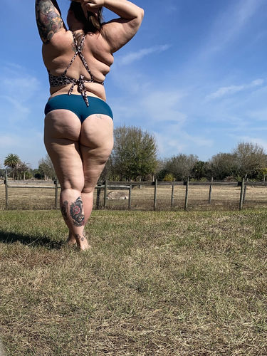 Customer photo review of 'Empower' Mid Rise Cheeky Bikini Bottom