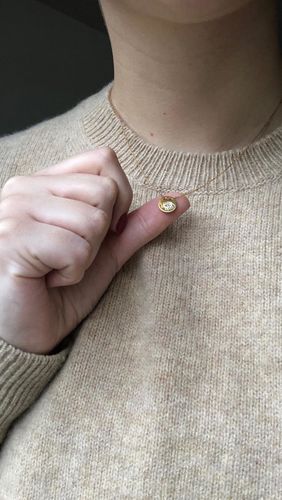 Customer photo review of Gold Dipped Lineart Love Halskette