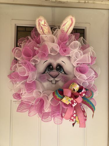 Customer photo review of Easter Bunny Face Metal Sign 12"x12" IW-014 - DecoExchange Exclusive