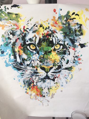 Customer photo review of Malen nach Zahlen Set - Tiger "Farbenchaos"