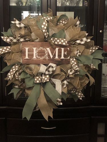Customer photo review of Home DecoMesh Wreath Kit
