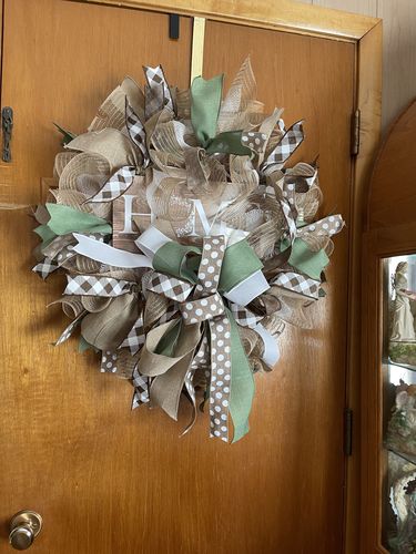 Customer photo review of Home DecoMesh Wreath Kit