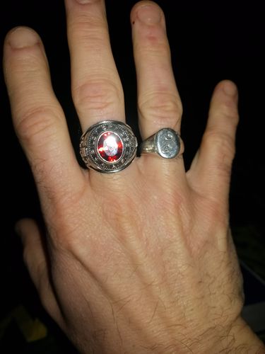 Customer photo review of Bague Américaine Pilote U.S en Argent