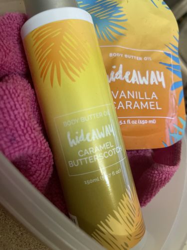 Customer photo review of Body Butter Oil - Caramel Butterscotch