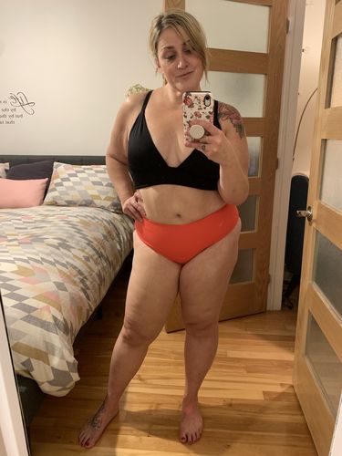 Customer photo review of 'Empower' Mid Rise Cheeky Bikini Bottom