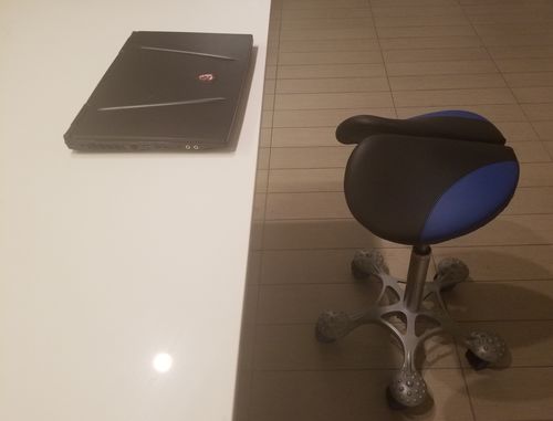 Customer photo review of Salli Ergonomic Split Saddle Chair - Customizable
