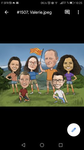 Customer photo review of Caricature dessinée à la main