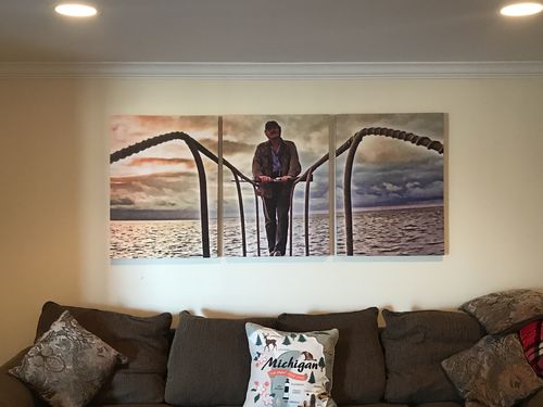 Customer photo review of Jaws - Quint Standing Sunset Canvas Sets