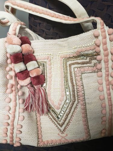 Customer photo review of Peach Parfait Embellished Shoulder Bag