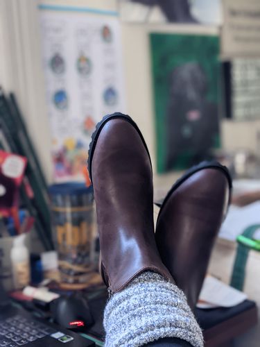 Customer photo review of Steel Toe Meti Boot | Espresso