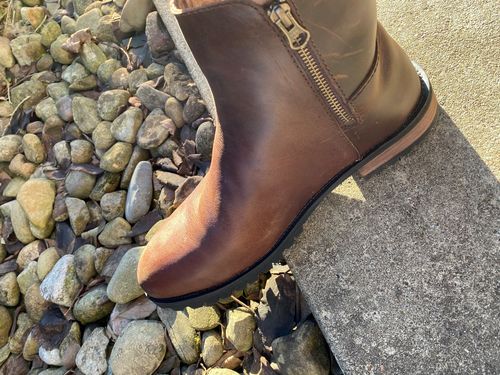 Customer photo review of Steel Toe Meti Boot | Espresso