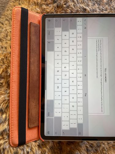 Customer photo review of Premium Leather iPad Case