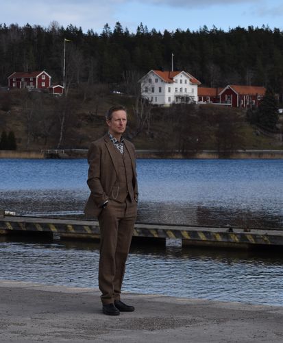 Customer photo review of Light Brown Herringbone Tweed 3 Piece Suit