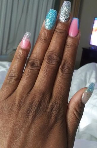 Customer photo review of Colorful Poly Nail Gel Kit